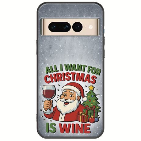 All I Want For Christmas Is - Wine Google Pixel 7 Pro 5G Black TPU (Μαύρη Σιλικόνη)