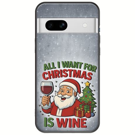 All I Want For Christmas Is - Wine Google Pixel 7a 5G Black TPU (Μαύρη Σιλικόνη)