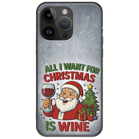 All I Want For Christmas Is - Wine iPhone 15 Pro Max Black TPU (Μαύρη Σιλικόνη)
