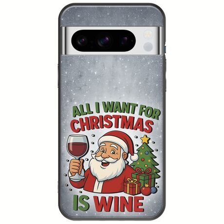 All I Want For Christmas Is - Wine Google Pixel 8 Pro 5G Black TPU (Μαύρη Σιλικόνη)