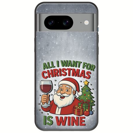 All I Want For Christmas Is - Wine Google Pixel 8a 5G Black TPU (Μαύρη Σιλικόνη)