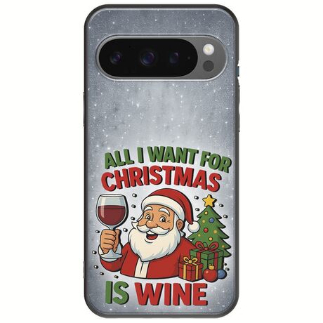 All I Want For Christmas Is - Wine Google Pixel 9 5G Black TPU (Μαύρη Σιλικόνη)