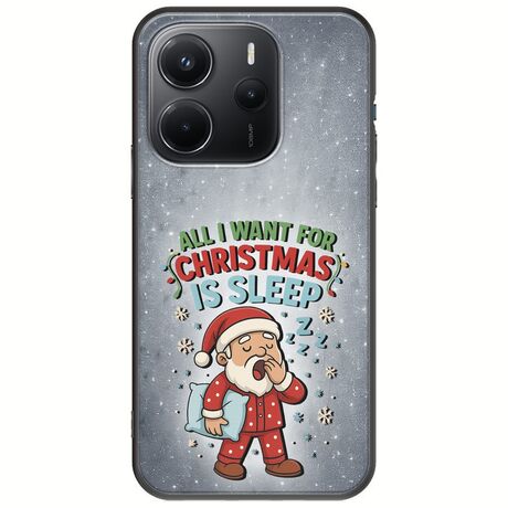All I Want For Christmas Is - Sleep Xiaomi Redmi Note 14 4G Black TPU (Μαύρη Σιλικόνη)