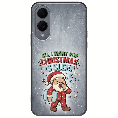 All I Want For Christmas Is - Sleep Samsung Galaxy S25 Edge 5G Black TPU (Μαύρη Σιλικόνη)