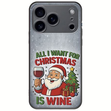 All I Want For Christmas Is - Wine iPhone 17 Pro Black TPU (Μαύρη Σιλικόνη)