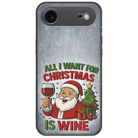 All I Want For Christmas Is - Wine iPhone Air Black TPU (Μαύρη Σιλικόνη)
