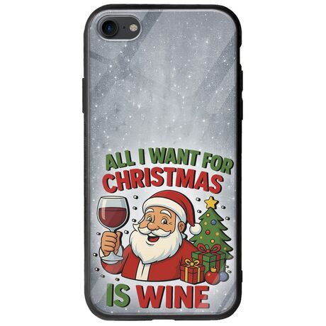 All I Want For Christmas Is - Wine iPhone 7 Groove TPU (Tempered Glass και TPU)