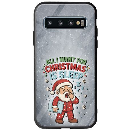 All I Want For Christmas Is - Sleep Samsung Galaxy S10 Plus Groove TPU (Tempered Glass και TPU)