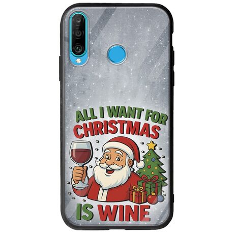 All I Want For Christmas Is - Wine Huawei P30 Lite Groove TPU (Tempered Glass και TPU)