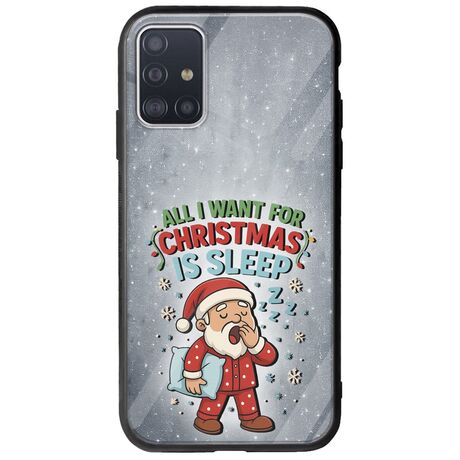 All I Want For Christmas Is - Sleep Samsung Galaxy A51 Groove TPU (Tempered Glass και TPU)