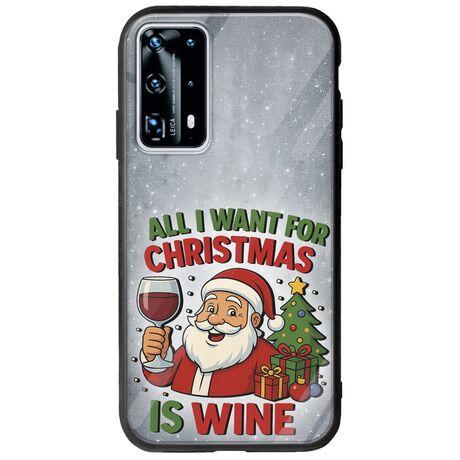 All I Want For Christmas Is - Wine Huawei P40 Groove TPU (Tempered Glass και TPU)