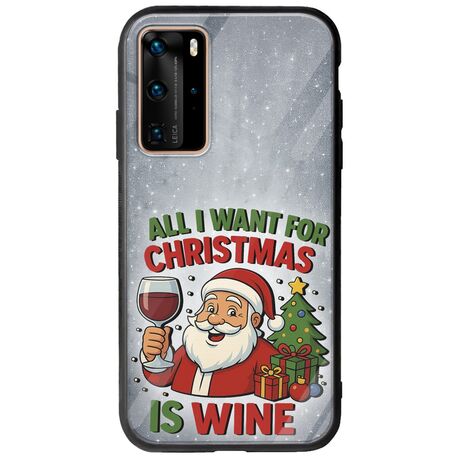 All I Want For Christmas Is - Wine Huawei P40 Pro Groove TPU (Tempered Glass και TPU)