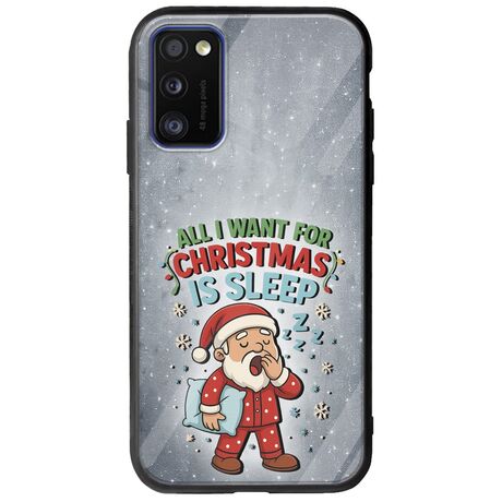 All I Want For Christmas Is - Sleep Samsung Galaxy A41 Groove TPU (Tempered Glass και TPU)