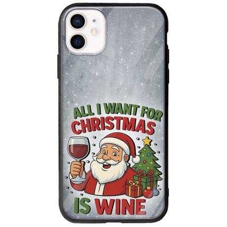 All I Want For Christmas Is - Wine iPhone 12 Groove TPU (Tempered Glass και TPU)