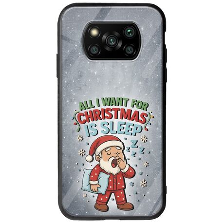 All I Want For Christmas Is - Sleep Xiaomi Poco X3 NFC / X3 Pro Groove TPU (Tempered Glass και TPU)
