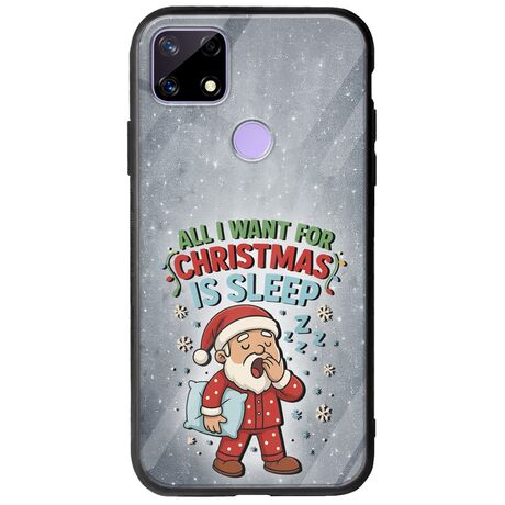 All I Want For Christmas Is - Sleep Realme C21 Groove TPU (Tempered Glass και TPU)