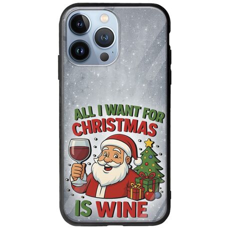 All I Want For Christmas Is - Wine iPhone 13 Pro Groove TPU (Tempered Glass και TPU)