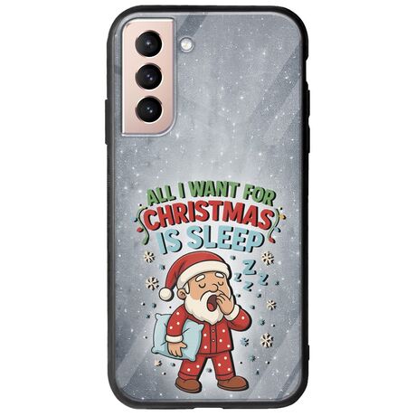 All I Want For Christmas Is - Sleep Samsung Galaxy S21 FE 5G Groove TPU (Tempered Glass και TPU)