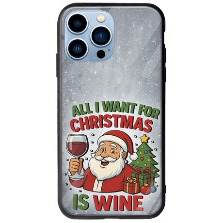 All I Want For Christmas Is - Wine iPhone 14 Pro Max Groove TPU (Tempered Glass και TPU)