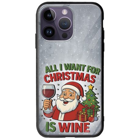 All I Want For Christmas Is - Wine iPhone 15 Pro Groove TPU (Tempered Glass και TPU)