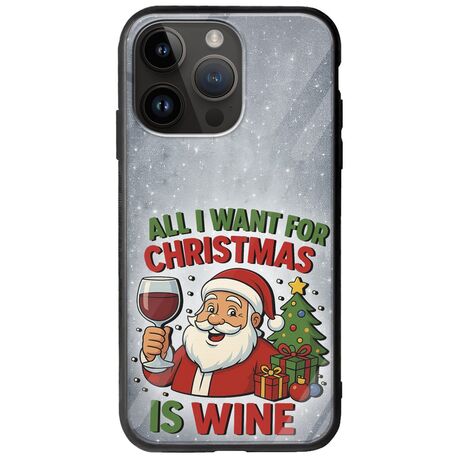 All I Want For Christmas Is - Wine iPhone 15 Pro Max Groove TPU (Tempered Glass και TPU)