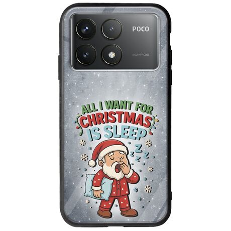 All I Want For Christmas Is - Sleep Xiaomi Poco F6 Pro 5G Groove TPU (Tempered Glass και TPU)