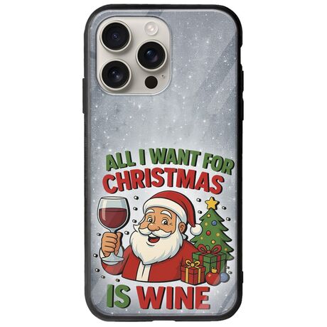 All I Want For Christmas Is - Wine iPhone 16 Pro Groove TPU (Tempered Glass και TPU)