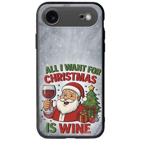 All I Want For Christmas Is - Wine iPhone Air Groove TPU (Tempered Glass και TPU)