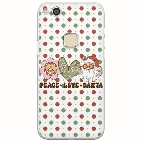 Peace Love Santa Huawei P10 Lite Flexible TPU (Διάφανη Σιλικόνη)
