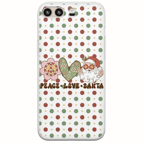 Peace Love Santa Huawei P10 Plus Flexible TPU (Διάφανη Σιλικόνη)
