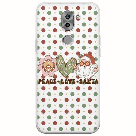 Peace Love Santa Huawei Honor 6X Flexible TPU (Διάφανη Σιλικόνη)