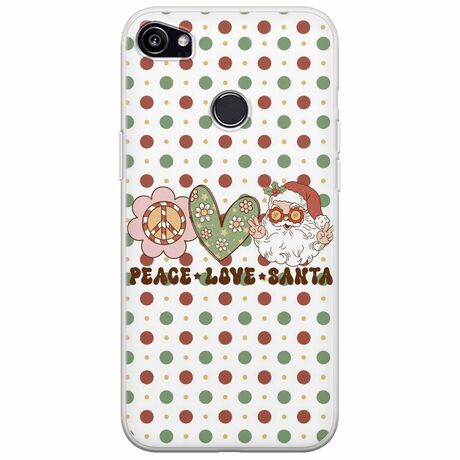Peace Love Santa Google Pixel 2XL Flexible TPU (Διάφανη Σιλικόνη)