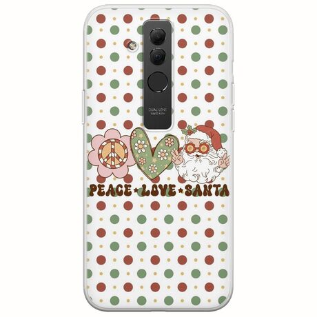 Peace Love Santa Huawei Mate 20 Lite Flexible TPU (Διάφανη Σιλικόνη)