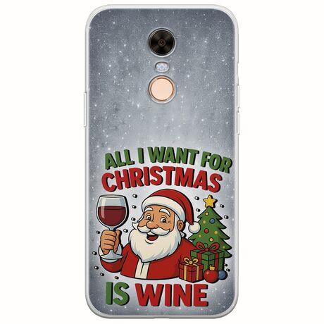 All I Want For Christmas Is - Wine Xiaomi Redmi 5 Plus Flexible TPU (Διάφανη Σιλικόνη)