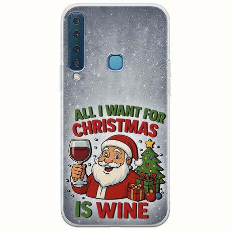 All I Want For Christmas Is - Wine Samsung Galaxy A9 2018 Flexible TPU (Διάφανη Σιλικόνη)