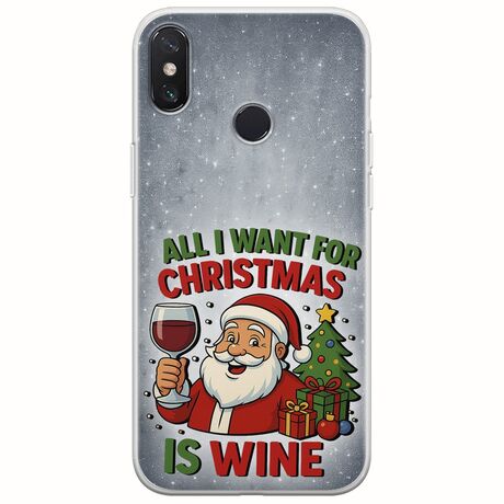 All I Want For Christmas Is - Wine Xiaomi Redmi S2 Flexible TPU (Διάφανη Σιλικόνη)