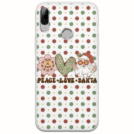 Peace Love Santa Huawei P Smart 2019 Flexible TPU (Διάφανη Σιλικόνη)