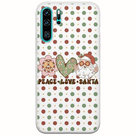 Peace Love Santa Huawei P30 Pro Flexible TPU (Διάφανη Σιλικόνη)