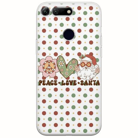 Peace Love Santa Huawei Honor View 20 Flexible TPU (Διάφανη Σιλικόνη)