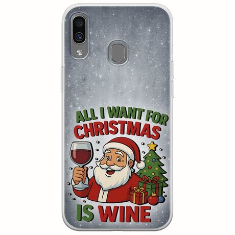 All I Want For Christmas Is - Wine Samsung Galaxy A40 Flexible TPU (Διάφανη Σιλικόνη)