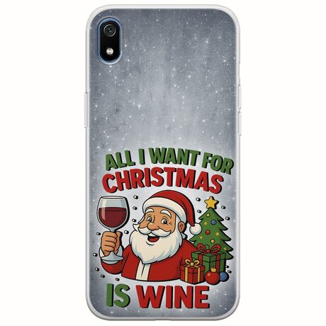 All I Want For Christmas Is - Wine Xiaomi Redmi 7A Flexible TPU (Διάφανη Σιλικόνη)