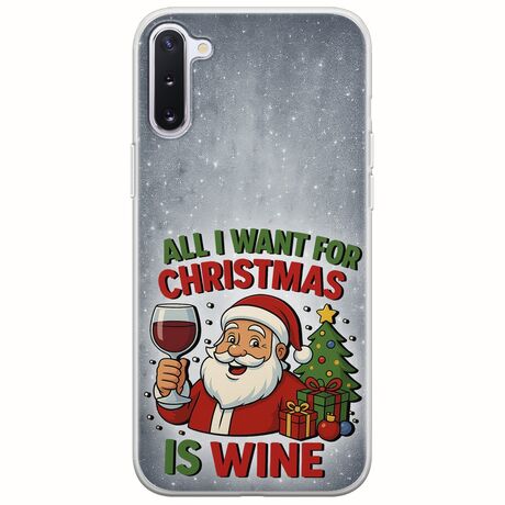 All I Want For Christmas Is - Wine Samsung Galaxy Note 10 Flexible TPU (Διάφανη Σιλικόνη)