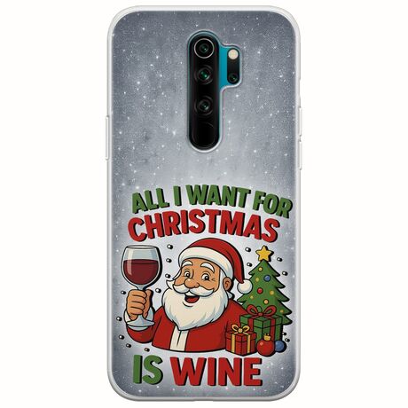 All I Want For Christmas Is - Wine Xiaomi Redmi Note 8 Pro Flexible TPU (Διάφανη Σιλικόνη)