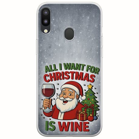 All I Want For Christmas Is - Wine Samsung Galaxy M20 Flexible TPU (Διάφανη Σιλικόνη)