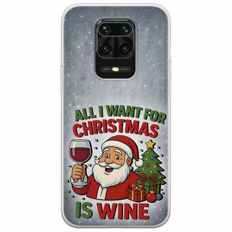 All I Want For Christmas Is - Wine Xiaomi Redmi Note 9S / 9 Pro / 9 Pro Max Flexible TPU (Διάφανη Σιλικόνη)
