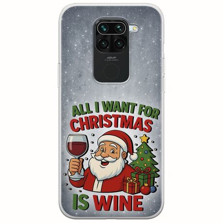 All I Want For Christmas Is - Wine Xiaomi Redmi Note 9 Flexible TPU (Διάφανη Σιλικόνη)