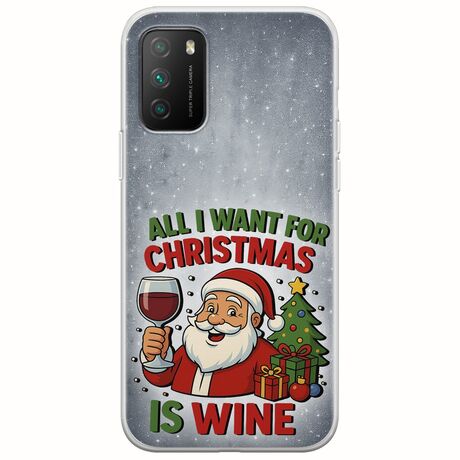 All I Want For Christmas Is - Wine Xiaomi Poco M3 Flexible TPU (Διάφανη Σιλικόνη)