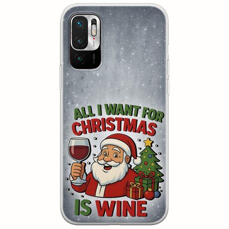 All I Want For Christmas Is - Wine Xiaomi Redmi Note 10 5G Flexible TPU (Διάφανη Σιλικόνη)