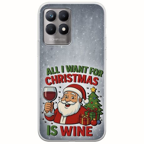 All I Want For Christmas Is - Wine Realme 8i Flexible TPU (Διάφανη Σιλικόνη)