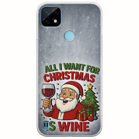 All I Want For Christmas Is - Wine Realme C21Y / Realme C25Y Flexible TPU (Διάφανη Σιλικόνη)